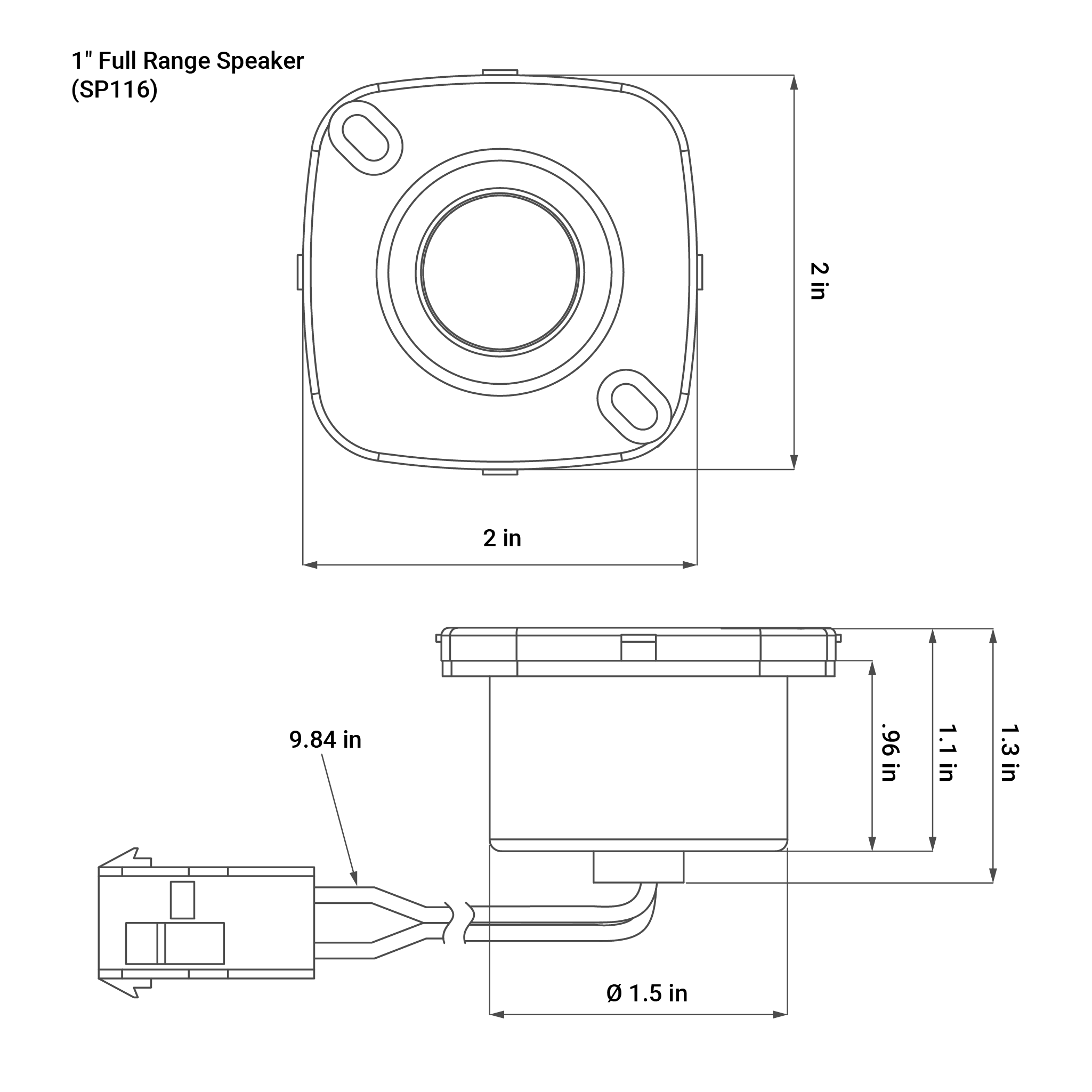 1" Full Range Speaker