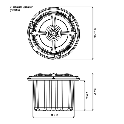 3" Coaxial Speaker